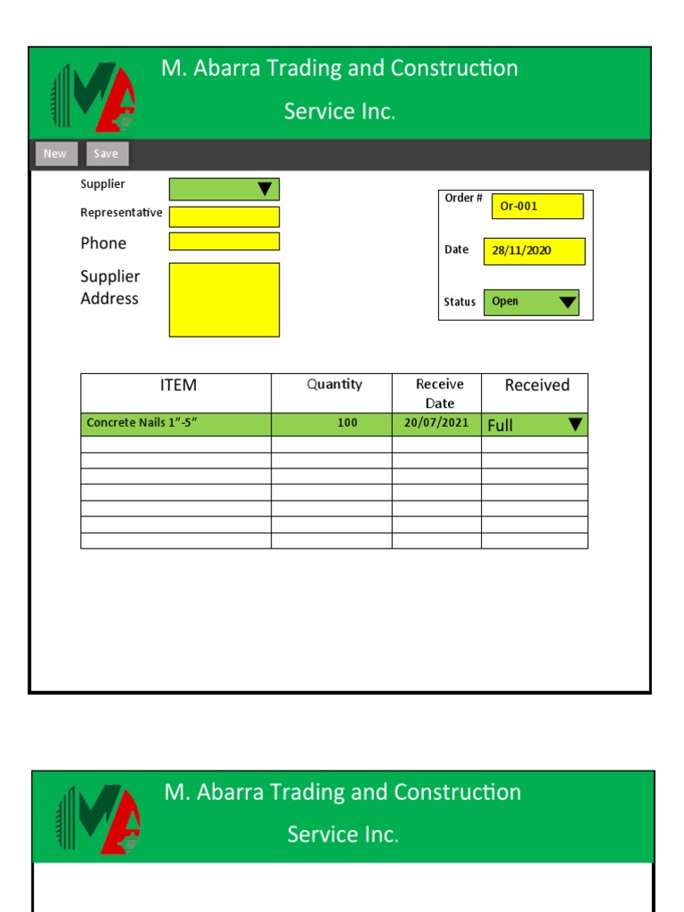 Supplier Order Details and Inventory | PDF