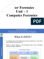 Cyber Forensics Unit - 1 Computer Forensics