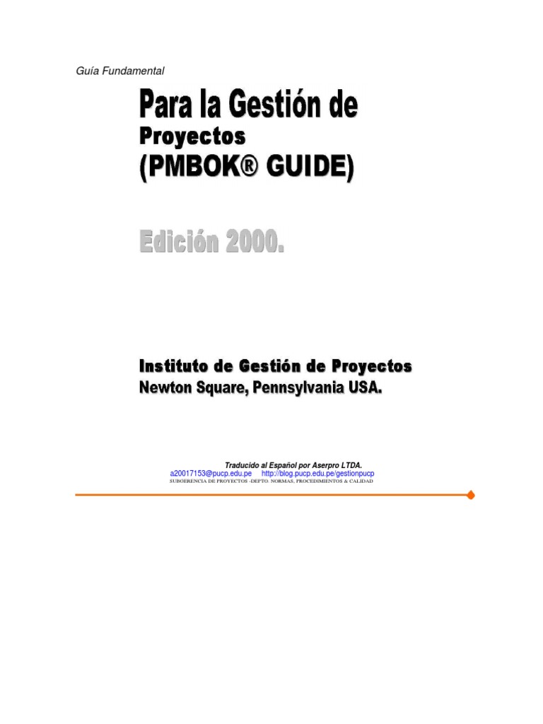 Guia para Gestion de Proyectos Edicion 2000 | PDF | Negocios