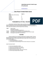 Australian Rules Football Skills Guide: Fundamentals of Skill Teaching