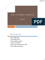 Early To Middle Childhood: Physical Growth