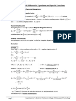 Series Solution of Differential Equations and Special Functions