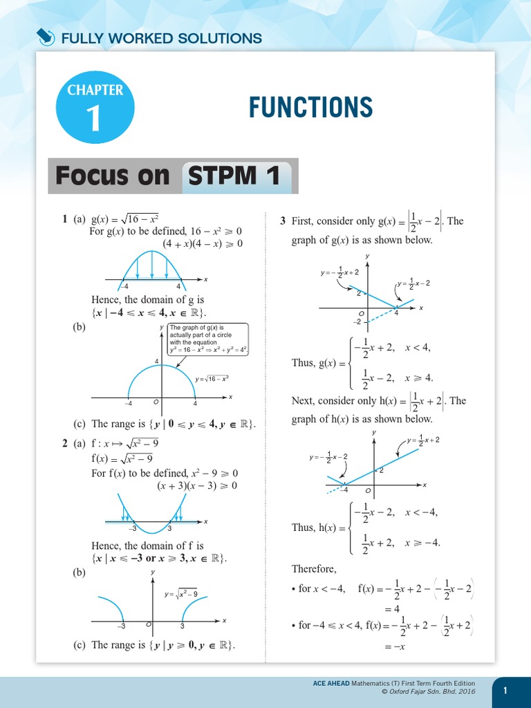 Oxford Math T Sem 1 Chapter 1 Function | PDF | Function (Mathematics ...