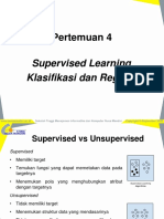 Pertemuan 4: Supervised Learning Klasifikasi Dan Regresi