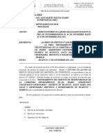 Informe labores alquiler camioneta obra vial Huánuco