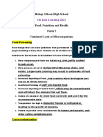 Bishop Gibson High School Food, Nutrition and Health Form 5 Continued Look at Microorganisms