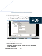 Steps To Do Manual Failover of Database Cluster