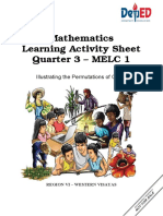 Mathematics Learning Activity Sheet Quarter 3 - MELC 1: Illustrating The Permutations of Objects