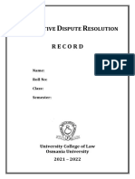 ADR Record - Template - OU LAW (2021)