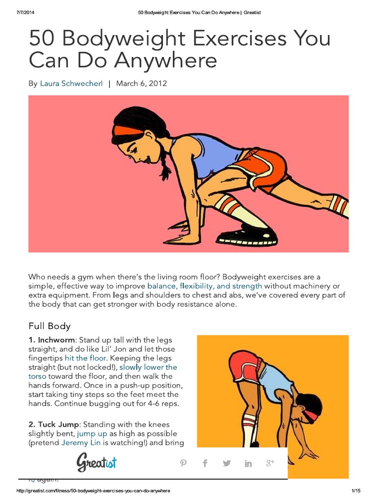 50 Bodyweight Exercises PDF