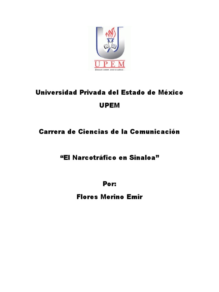 Influencia del Narcotráfico en Sinaloa | PDF | Cartel de Sinaloa