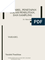 Variabel, Populasi Dan Sampling