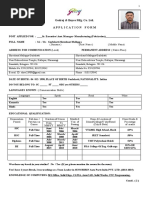 Godrej & Boyce Mfg. Co. Ltd. Application Form