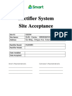 Rectifier System Site Acceptance
