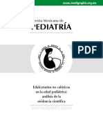 Edulcorantes No Calóricos en La Edad Pediátrica