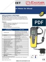 Datasheet: Moisture Content Meter For Wood