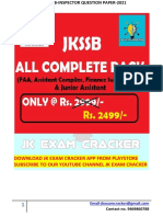 Set-05-Jkssb Sub-Inspector by JK Exam Cracker