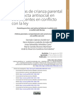 (Cabrera, Londoño, Arbeláez, Álvarez y Gamboa, 2021) Prácticas de Crianza Parental y CA en Adolescentes en Conflicto Con La Ley