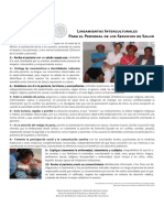 Cartel de Lineamientos Interculturales para El Personal de Los Servicios de Salud