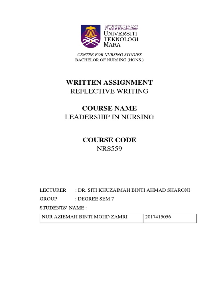 Reflective Journal on Nursing Communication | PDF | Nursing ...