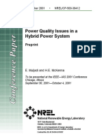 Power Quality Issues in A Hybrid Power System: Preprint
