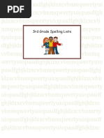 Third Grade Master Spelling Lists