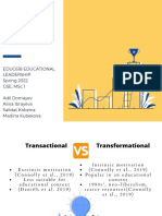 Transformational vs Transactional Leadership Styles in Education