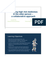 Managing High Risk Medicines in The Older Person A Collaborative Approach