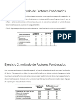 Ejercicios Factores Ponderados