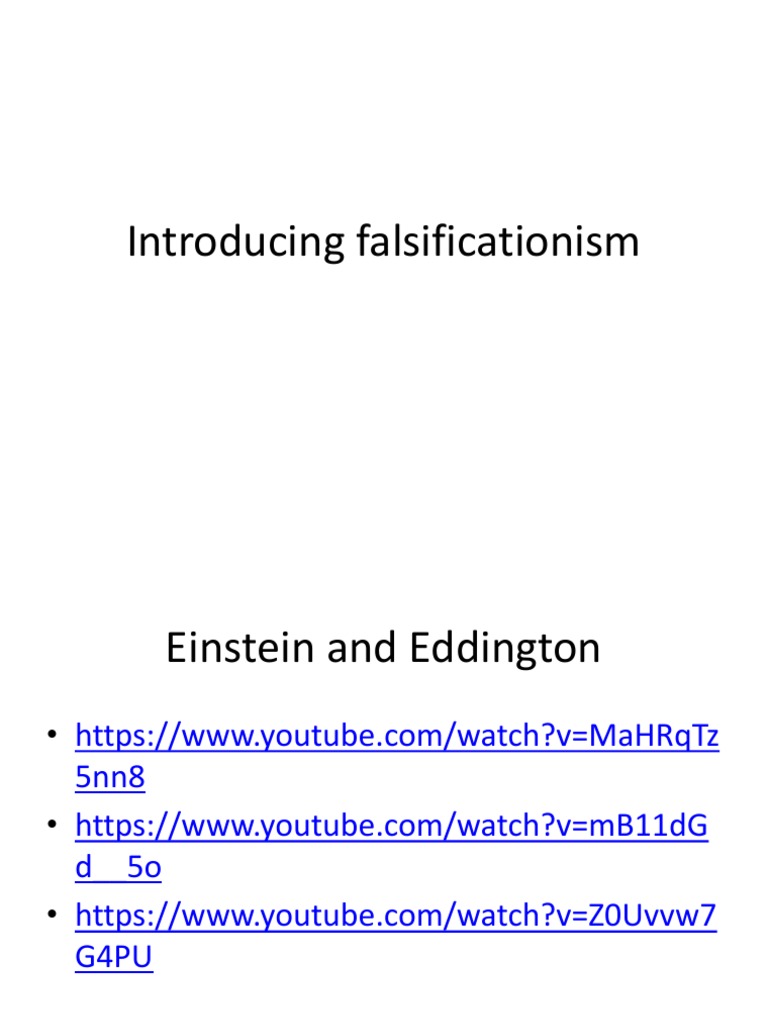 Chapter 5 Introducing Falsificationism PDF Falsifiability Theory
