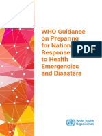 WHO Guidance On Preparing For National Response To Health Emergencies and Disasters