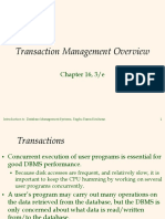 Transaction Management Overview: Chapter 16, 3/e