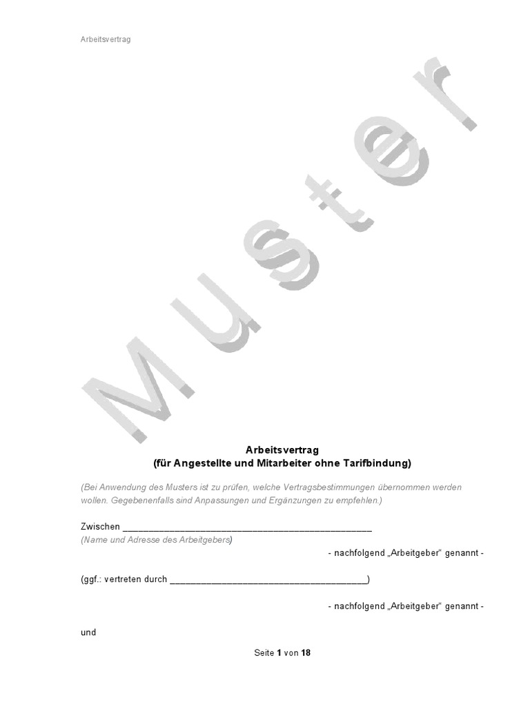 teilzeit arbeitsvertrag pdf kostenlos