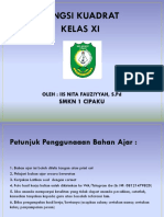 Fungsi Kuadrat Kelas Xi