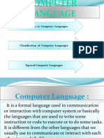 Introduction To Computer Languages