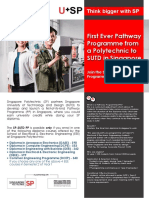 First Ever Pathway Programme From A Polytechnic To SUTD in Singapore