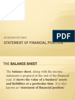 Statement of Financial Position: Business Studies
