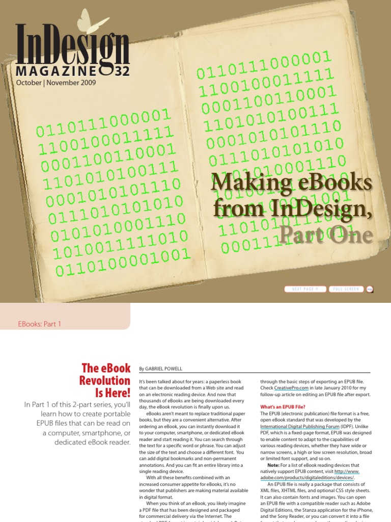 InDesign eBook Adobe In Design Page Layout