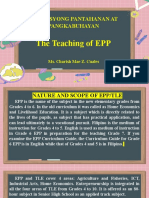 Edukasyong Pantahanan at Pangkabuhayan: The Teaching of EPP