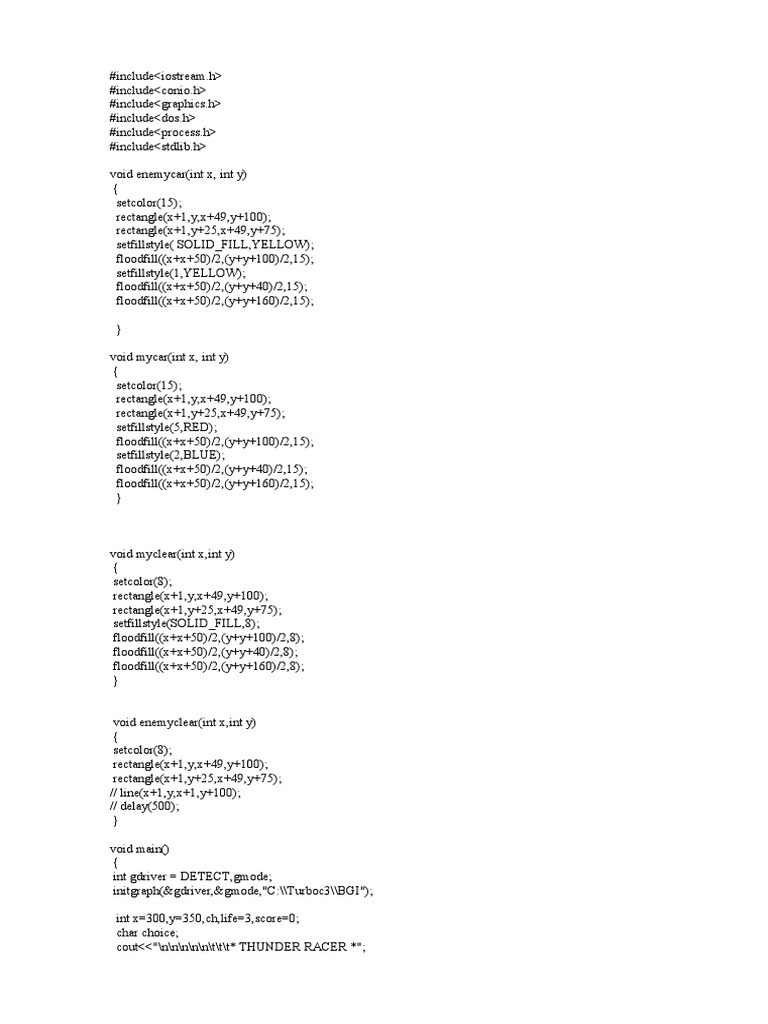 C++ Car Game | PDF | Computer Programming | Software Engineering