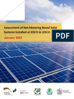 Assessment of Net-Metering Based Solar Systems Installed at IESCO & LESCO