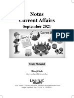 Uploadedmaterial - 23current Affairs 1 ST To 30 September 2021 - Shivaji Kale