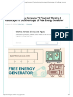 What Is Free Energy Generator - Flywheel Working - Advantages & Disadvantages of Free Energy Generator