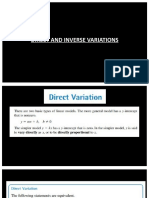 Direct and Inverse Variations