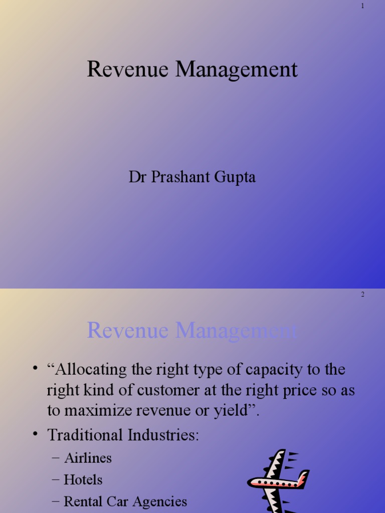 Revenue Management DR Prashant Gupta PDF Demand Pricing