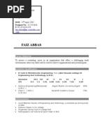 Download CV MECHANICAL ENGINEERING FAIZ ABBAS by faiz SN5590292 doc pdf