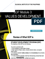 SDP 3 - Values Development