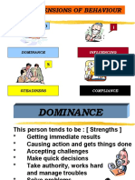 Disc Dimensions of Behaviour: Dominance