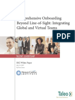Comprehensive Onboarding Beyond Line-of-Sight: Integrating Global and Virtual Teams