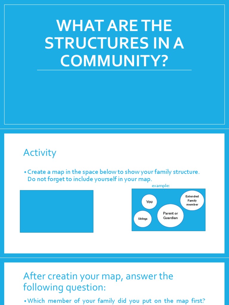 What Are The Structures In A Community Pdf Institution Family